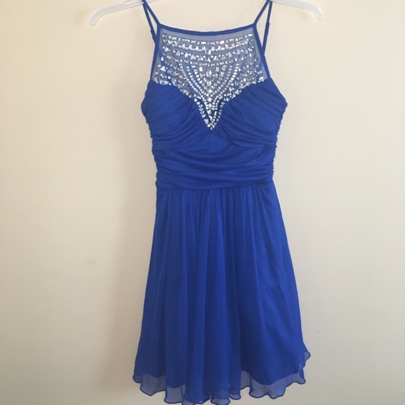 B. DARLIN Blue Homecoming Dress - Picture 2 of 8